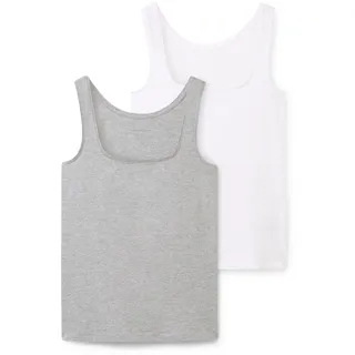 TOM TAILOR Tanktop, (Packung, 2 tlg.), im Doppelpack, grau