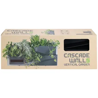 Blumentopf Kaskaden hängend 78/19/35 cm , Anthrazit , Kunststoff , 35 cm , Dekoration, Blumen & Blumentöpfe, Übertöpfe