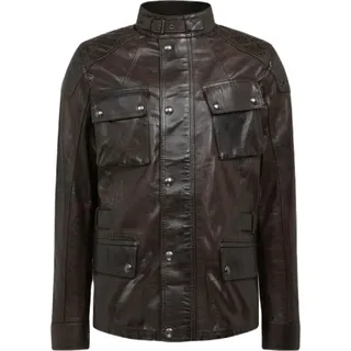 Belstaff Turner Motorrad Lederjacke, schwarz/braun, S