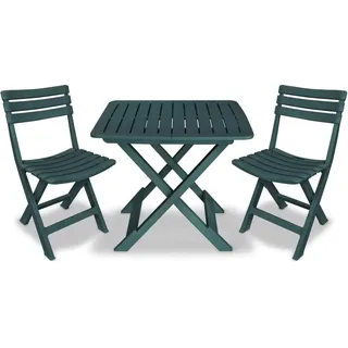The Living Store 3-tlg. Bistro-Set Klappbar Kunststoff Grün - Grün