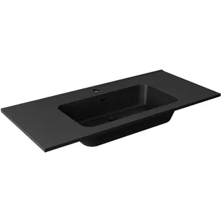 Fackelmann Gusswaschtisch Vita 101 cm x 15,8 cm x 46,5 cm Matt Schwarz