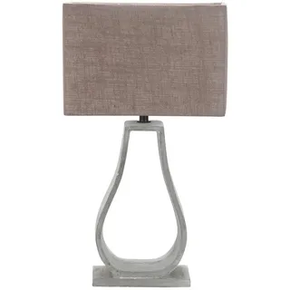 Tischleuchte , Beige , Stein , 22.5x39.5x13 cm , Lampen & Leuchten, Innenbeleuchtung, Tischlampen, Tischlampen