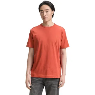 TOM TAILOR T-Shirt, mit Logo Stickerei, rot