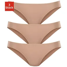 LASCANA Bikinislip, (Packung, 3 St.), aus hochwertiger Modal-Qualität, beige