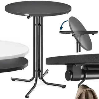 Stehtisch Grau Ø70x110cm klappbar Outdoor höhenverstellbar bis 100kg