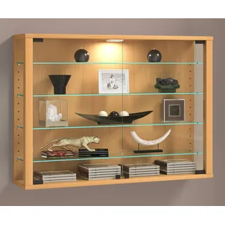 VCM Wandvitrine Vitrosa L 83 x 18 x 0 cm Braun