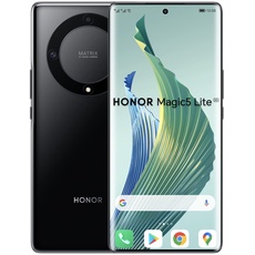 HONOR HONOR Magic5 Lite 5G Handy, Smartphone Akku 5100mAh, AMOLED gebogener Bildschirm 120Hz, dünn und leicht, Dreifachkamera 64MP, 8+256GB, Dual SIM, Android 12, Schwarz