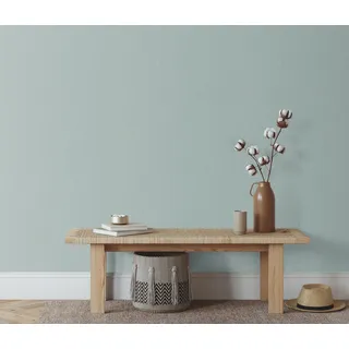 Erismann Rasch Rauhfaser-Vliestapete Martinique Uni Petrol hellgrün 10,05 x 0,53 m