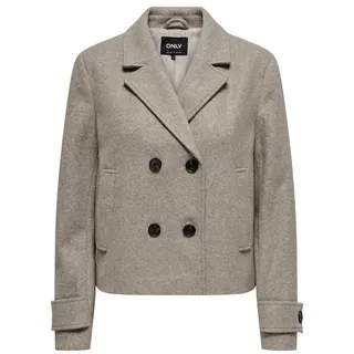 Only Damen Mantel ONLFREJA Life Short DB Jacket OTW NOOS 15320983,Mocha Meringue/Detail:MELANGE,S