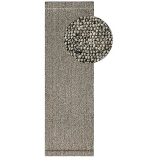 benuta Wollteppich-Läufer Imke Grau 70x200 cm , Textil , Uni , Rechteckig , 70x200 cm , Care & Fair, Handmade in India , pflegeleicht , Teppiche und Böden, Teppiche, Teppichläufer, Läufer