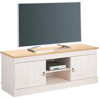 Home Affaire TV-Board HOME AFFAIRE "Indra", gelb (weiß, honig), B:120cm H:45cm T:40cm, Massivholz, Sideboards, TV-Board, wahlweise in 2 Breiten, Fernsehtisch