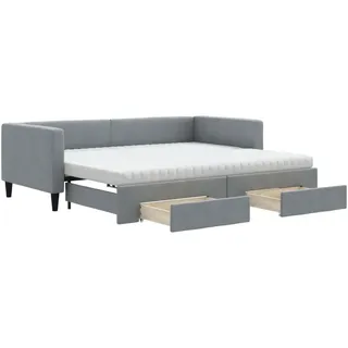 vidaXL Tagesbett 90 x 200 cm Hellgrau
