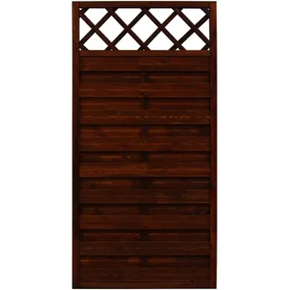Sichtschutzzaun-Element Country Braun lasiert 180 cm x 90 cm