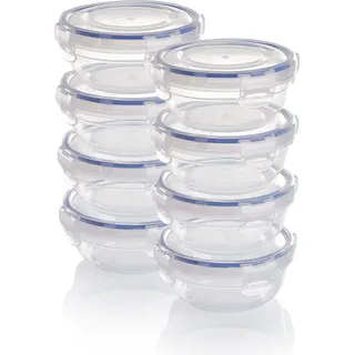 GRIZZLY Frischhaltedosen Set braun 0,4 l 8-teilig