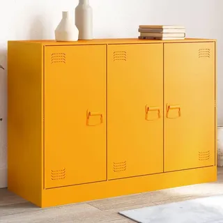 vidaXL Sideboard Senfgelb 99x39x73 cm Stahl - Gelb
