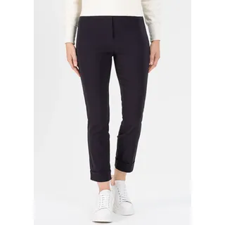 3/4-Hose STEHMANN "Igor", Damen, Gr. 42, N-Gr, blau (marine), Web, Obermaterial: 72% Viskose, 25% Polyamid, 3% Elasthan, unifarben, figurbetont 3/4-Länge, Hosen 3/4-Hose, in Größen 32 bis 52, aus Viskose mit Stretch