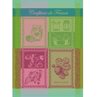GARNIER-THIEBAUT Geschirrtuch CONFITURE DES FRAISES 56 x 77 cm 100% Baumwolle