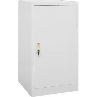 Sattelschrank Hellgrau 53x53x105 cm Stahl - Grau, Hellgrau