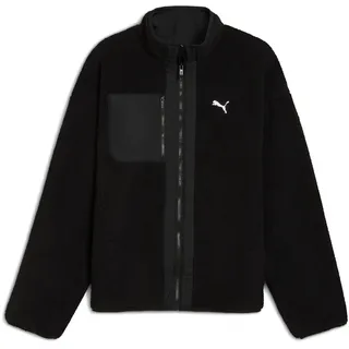 PUMA Winterjacke "REVERSIBLE HYBRID SHERPA JACKET" mit Kapuze mit WarmCELL Technologie, wasserabweisend, mit Kängurutasche, puma schwarz