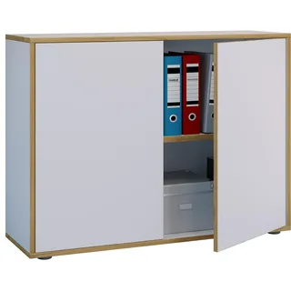 VCM Salia Aktenschrank 100 x 74 x 33 cm weiß