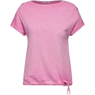 Cecil T-Shirt, mit Knotendetail, pink,