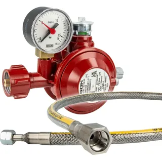 GOK Herd Anschluss-Set Pro mit Manometer, 50mbar, 1,5kg/h, KLF x IG Rp 1/2