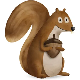 KOMAR Wandbild Cute Squirrel 40 x 50 cm