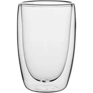 Mäser Kaffeeglas , Transparent , Glas , 6-teilig , 430 ml , doppelwandig , Gläser, Teegläser & Kaffeegläser