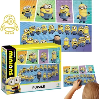 Minions Puzzle 80 Teile Buntes Und Lustige Puzzle Für Kinder