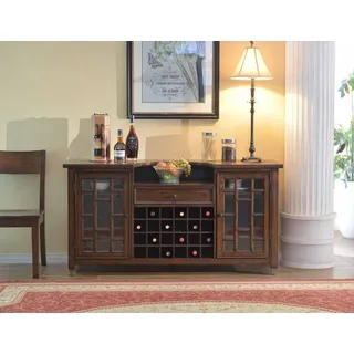 Bar Schrank Weinschrank Kommoden Holz Vintrine Hausbar Hotel Qualität Zimmerbar - Braun