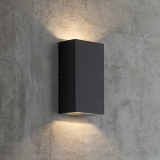 Nordlux Außenleuchte Glas Metall B:9cm H:16cm T:5,5cm inkl. IP44 schwarz