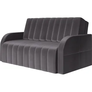 Schlafsessel Sofa mit Schlaffunktion Gästebett Klappsofa mit Bettfunktion mit Bettkasten Couch Sofagarnitur Salon Jugendzimmer - 141 x 90 x 104 cm - Montana 120 (Grau - Kronos 22) - Grau