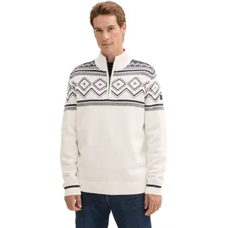 Tom Tailor Troyer, mit Fair Isle Muster TOM TAILOR offwhite navy fair isle