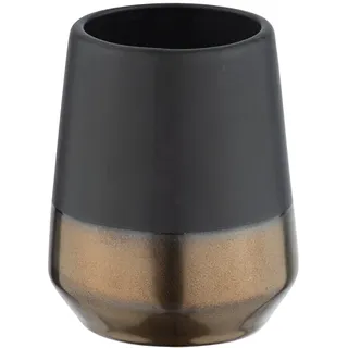 Wenko Zahnputzbecher Brandol, für Gray & Jones ¦ schwarz ¦ Keramik, ¦ Maße (cm):