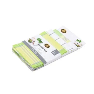 Gözze - Geschirrtuch-Set, 3-teilig, 100% Baumwolle, hohe Materialdichte (260 g/m2), 50 x 70 cm - Grün