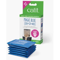 Catit Magic Blue, Geruchsfilter für Katzentoiletten, Nachfüllpack Filterpads für 3 Monate, für das Magic Blue Starterset, Luftreinger für Katzentoiletten