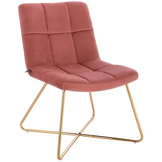 Svita Loungesessel Lynn Samt Pink , Textil , 58x82x64 cm , Wohnzimmer, Sessel, Polstersessel