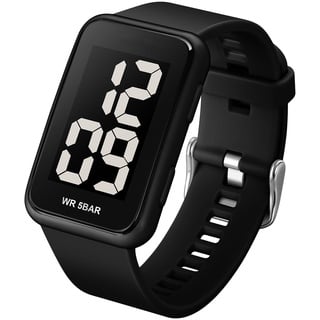 Quadratische Herren-Digitaluhr, großes Zifferblatt, großes Zifferblatt, wasserdicht, LED-Sportuhren mit Alarm, Datum, Stoppuhr, Unisex, elektronische Armbanduhren für Männer und Frauen