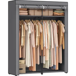 Songmics Aufbewahrungsschrank 140 x 43 x 174 cm Grau