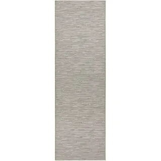 HANSE HOME Nature 400«, rechteckig, 5 mm Höhe, Flachgewebe, In- & Outdoor, Rutschfest, Flur, Garten, Terrasse, Badezimmer – Creme Grau, 80x150cm