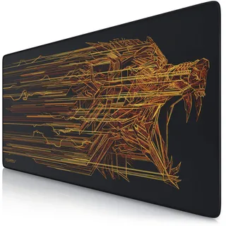 Titanwolf XXL Speed Gaming Mauspad - 900x400 x 4mm - XXL Mousepad - Tischunterlage Motiv - verbessert Präzision und Geschwindigkeit - Stabiler Halt auf glatten Oberflächen