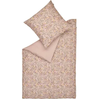MUSTERRING Ganzjahresbettwäsche LEAVES Rose 155 x 220 cm - Rosa
