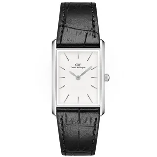 Daniel Wellington Damenuhr Daniel Wellington Bound Schwarz Krokodil Silber 24 Damen Quarz, japanisch DW-DW00100697 Uhr - Weiß
