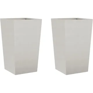 vidaXL Pflanzkübel 2 STK. 45x45x75 cm Edelstahl