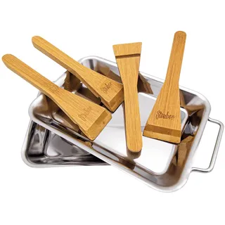 Steuber Grillschale 18 x 12,5 x 2 cm Edelstahl silber