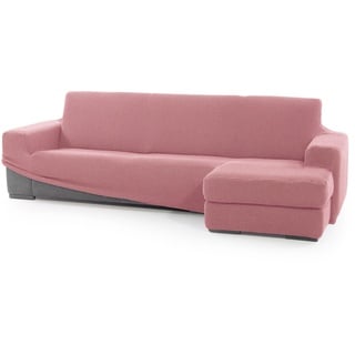 SOFASKINS® super elastischer Chaise Longue überzug, Sofabezug Kurze rechte Armlehne, Sofa überzug atmungsaktiv, bequem und langlebig, Kompatible Abmessungen des Sofas (210-340 cm), Farbe pastellrosa