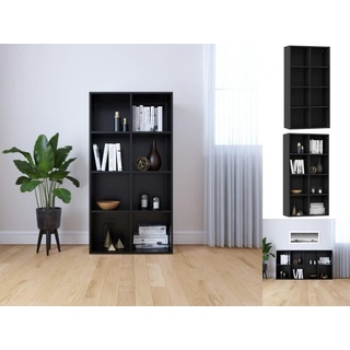 vidaXL Bücherregal/Sideboard Schwarz 66×30×130 cm Holzwerkstoff