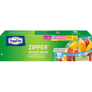 Toppits Zipper Allzweckbeutel 6 Liter