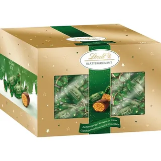 weihnachten-schokolade Lindt Blätterkrokant Kugeln Weihnachten mit cremigem Schmelz 450g