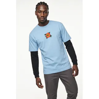 Santa Cruz T-Shirt "SCREAMING HIBISCUS FRONT T-SHIRT", pacific blau
